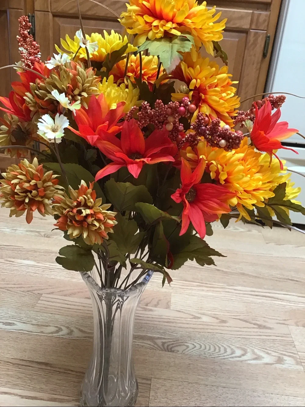 Bouquet of fall silk flowers